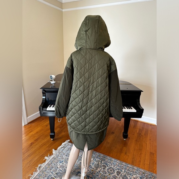 NWT Luxe Minimalist Timeless Zara Water Resistant Hooded Quilted Coat - Picture 14 of 17